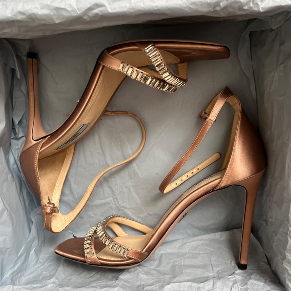 Prada Satin Crystal Sandals - Picture 1 of 9
